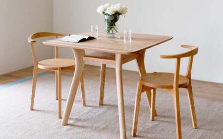 天然木 の上質な手触り ダイニングテーブル / ウォールナット材 または オーク材 【HIRASHIMA】AGILE Dining Table 084 受注生産