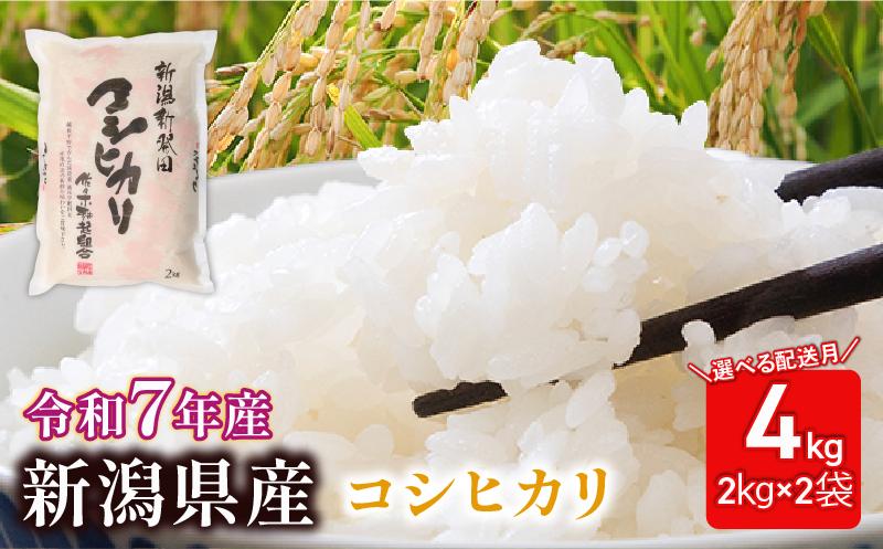 
            米 コシヒカリ 特別栽培米 計4kg 2kg × 2袋 選べる発送月 令和7年産 7年産 新米 新潟県産 お米 白米 ご飯 精米 玄米 おにぎり 弁当 個包装 小分け プレゼント ギフト 贈答 のし 新潟県 新発田市 sasakikoki003P
          