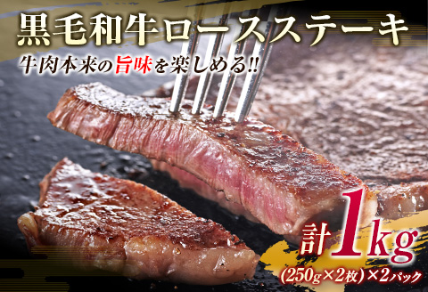 【10/1から寄附額改定】【令和7年11月配送】数量限定 黒毛和牛 ロースステーキ 4枚 計1kg 豚 ハンバーグ 4個 合計1.4kg 牛肉 国産 霜降り 人気 おすすめ 高級 贅沢 記念日 お祝い