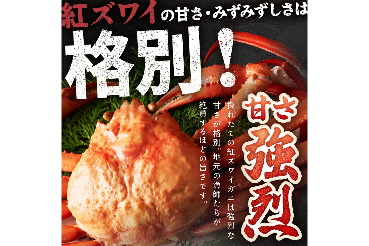 採れたて！釜茹で！　紅ズワイガニ　3杯　YK00136