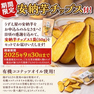 n386 ＜期間・数量限定セット！先行予約受付中！2025年9月下旬頃から12月中の発送予定＞種子島産 安納芋＜黄金＞(3kg)＆安納芋チップス1袋セット 国産 安納芋 黄金 こがね コガネ 種子島 