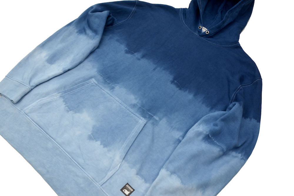 黒部の名水染めタイダイ藍染めパーカーE　Mサイズ