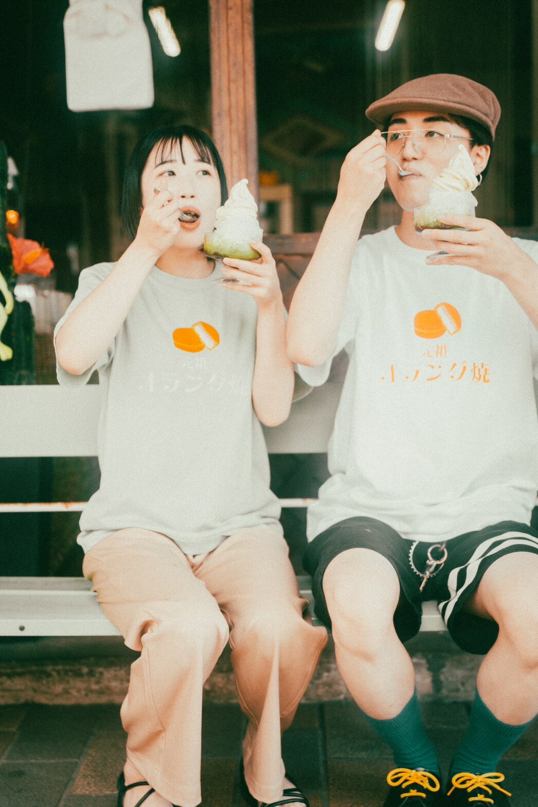 【ふるさと納税】元祖オランダ焼きオフィシャルTシャツ 【MARBLE】[B4-11002]