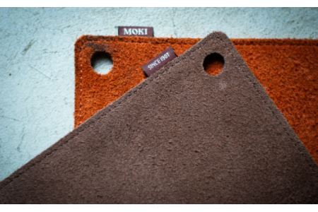 アウトドアに便利！牛革を使用した汚れ防止マット （ソイルブラウン） フィールドマットMG-002 鍋つかみや鍋敷きにも使える