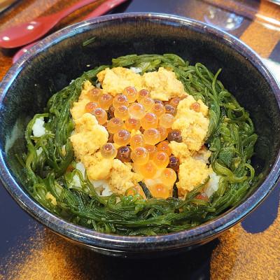 ふるさと納税 宮古市 岩手県宮古市　三陸から!お手軽な川秀の冷凍海鮮丼　瓶ドン(ウニ・イクラ・メカブ入り)　5本セット |  | 01