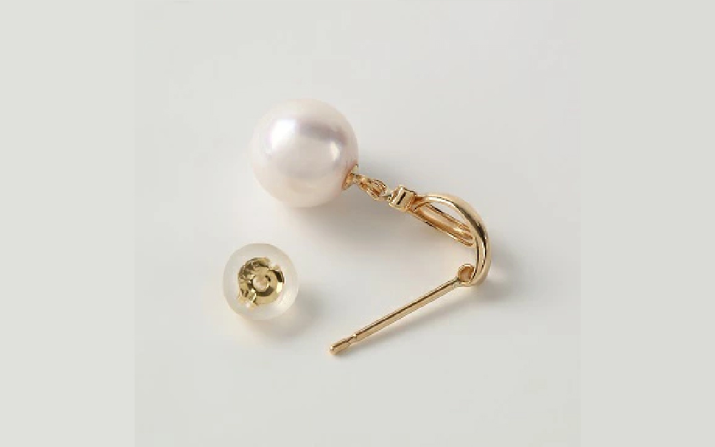 706　K18YGあこや本真珠ピアス　カーブライン7mmUP　　K18 イエローゴールド あこや真珠 ピアス 伊勢志摩 アクセサリー ジュエリー フォーマル カジュアル ギフト 伊勢市 18金 人気 