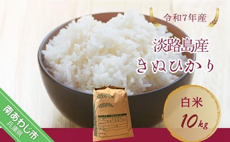令和7年産新米　淡路島産キヌヒカリ　白米10kg