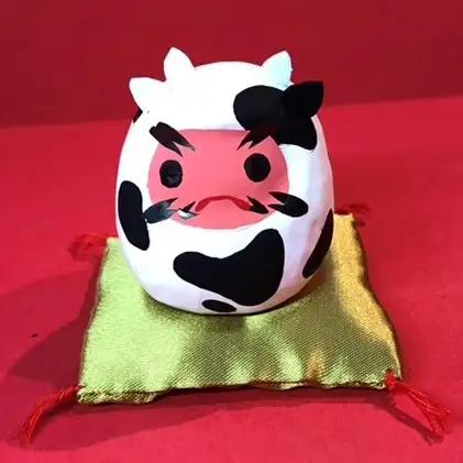 【伝統工芸品】豆だるま（丑）1体、 赤青おに豆ダルマ 2体セット ※ 開運 願掛け 縁起物 魔除け 人形 民芸品 伝統技術 キャラクター 干支 達磨 