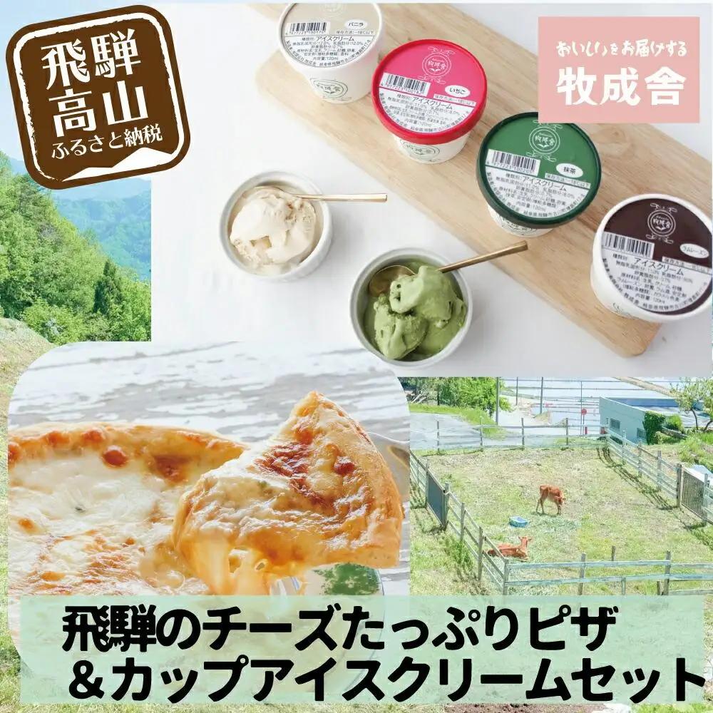 ＜牧成舎＞飛騨の牛乳屋が作る、ミルクの旨味たっぷり アイス＆ピザセット  | アイス DF024