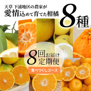 S040-019A_【定期便8回】天草 下浦地区の農家が愛情込めて育てた柑橘8種食べ尽しコース〈先行予約〉