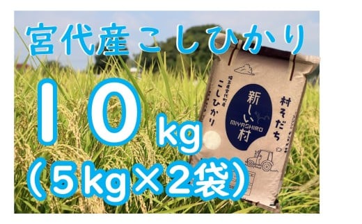 【宮代町】新しい村で育てた  コシヒカリ「村そだち」令和７年産新米   １０ｋｇ