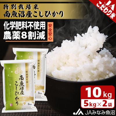 ふるさと納税 南魚沼市 【令和7年産】匠がつくる「特別栽培米南魚沼産こしひかり8割減」精米10kg(5kg×2袋)
