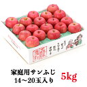 【ふるさと納税】家庭用りんご サンふじ 5kg (14～20玉入り 5kg 1箱)～見た目にわけあり 味はそのまま～｜青森 津軽 つがる リンゴ 訳あり 果物 旬 [0342]