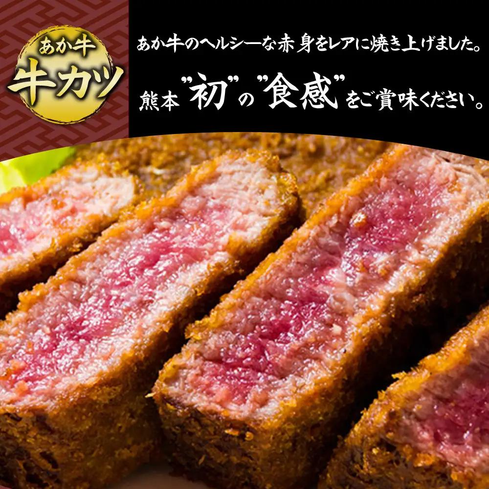 人気の逸品！ヘルシーな赤身 あか牛牛カツ（特製だし醤油付き）50g×4（2人前）ふるさとver.2