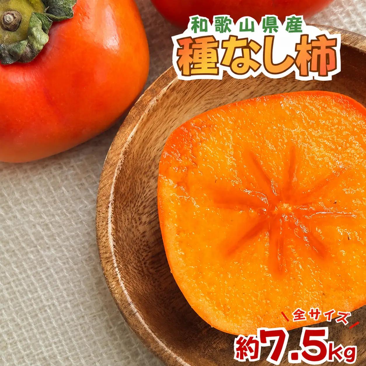 採れたてタネなし柿“Mサイズ” 約7.5kg【2026年10月中旬〜10月下旬頃発送予定】【G-art042】