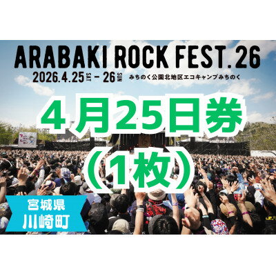 【ふるさと納税】ARABAKI ROCK FEST.26　入場券【4/25日券(1日券)】(1名様分)【1699099】
