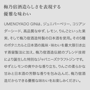 UMENOYADO GIN 750ml ／ 梅乃宿酒造 44度 ジン クラフトジン ジャパニーズジン お酒 スピリッツ 国産 ギフト お祝い プレゼント 奈良県 葛城市