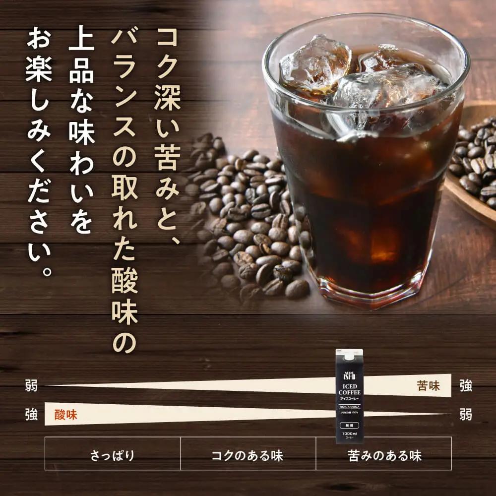 【定期便】成城石井 アイスコーヒー 無糖 1000ml×12本【3か月定期便】 株式会社利他フーズ 滋賀県 東近江市 D-H06 アイスコーヒー 定期便 無糖 1000ml 12本 ネルドリップ アラ