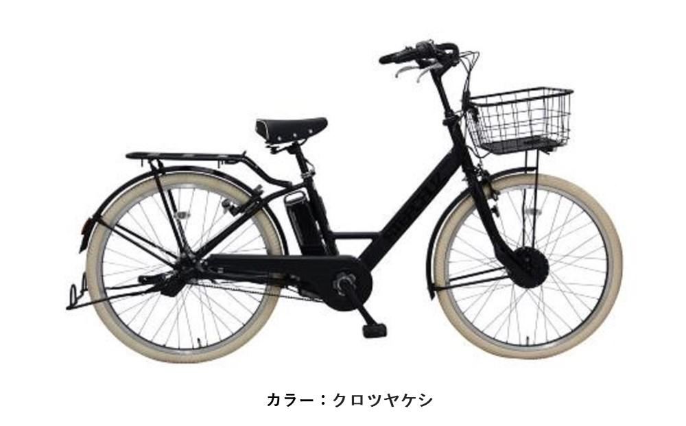 ヱビス自転車 スポーティー＆スタイリッシュな電動アシスト自転車 シマノ製内装3段変速  st6b45-cib　【クロツヤケシ】