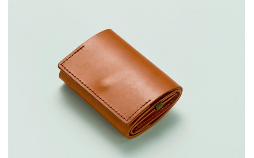 
colmミニ財布　キャメル　独自構造のコンパクトな本革財布
