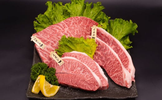 熊本県産 A5等級 黒毛和牛 和王 希少部位 ステーキ（ハネシタ・ミスジ・イチボ）各約150g×2 計約900g 牛肉 【帝神志方ミート 株式会社】 [AYCH013]