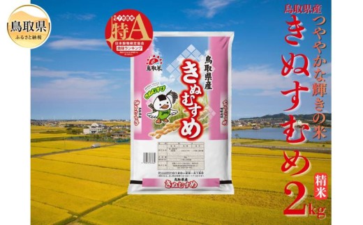 きぬむすめ◇鳥取県産◇精米2kg_T2600515　きぬむすめ、精米、白米、ご飯、銘柄米、鳥取県、鳥取県産
