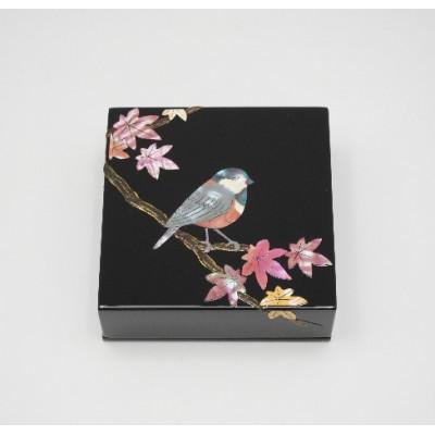 ふるさと納税 高岡市 【高岡漆器】小物　やまがら紅葉貝入錆絵