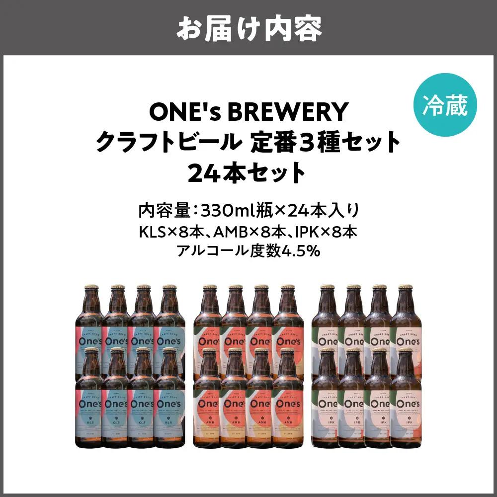 ONE's BREWERY クラフトビール 定番３種24本セット_OS273-0001-01
