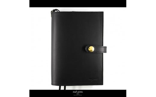 maf pinto (マフ ピント) レザー手帳カバー A5 ブラック 本革 日本製
