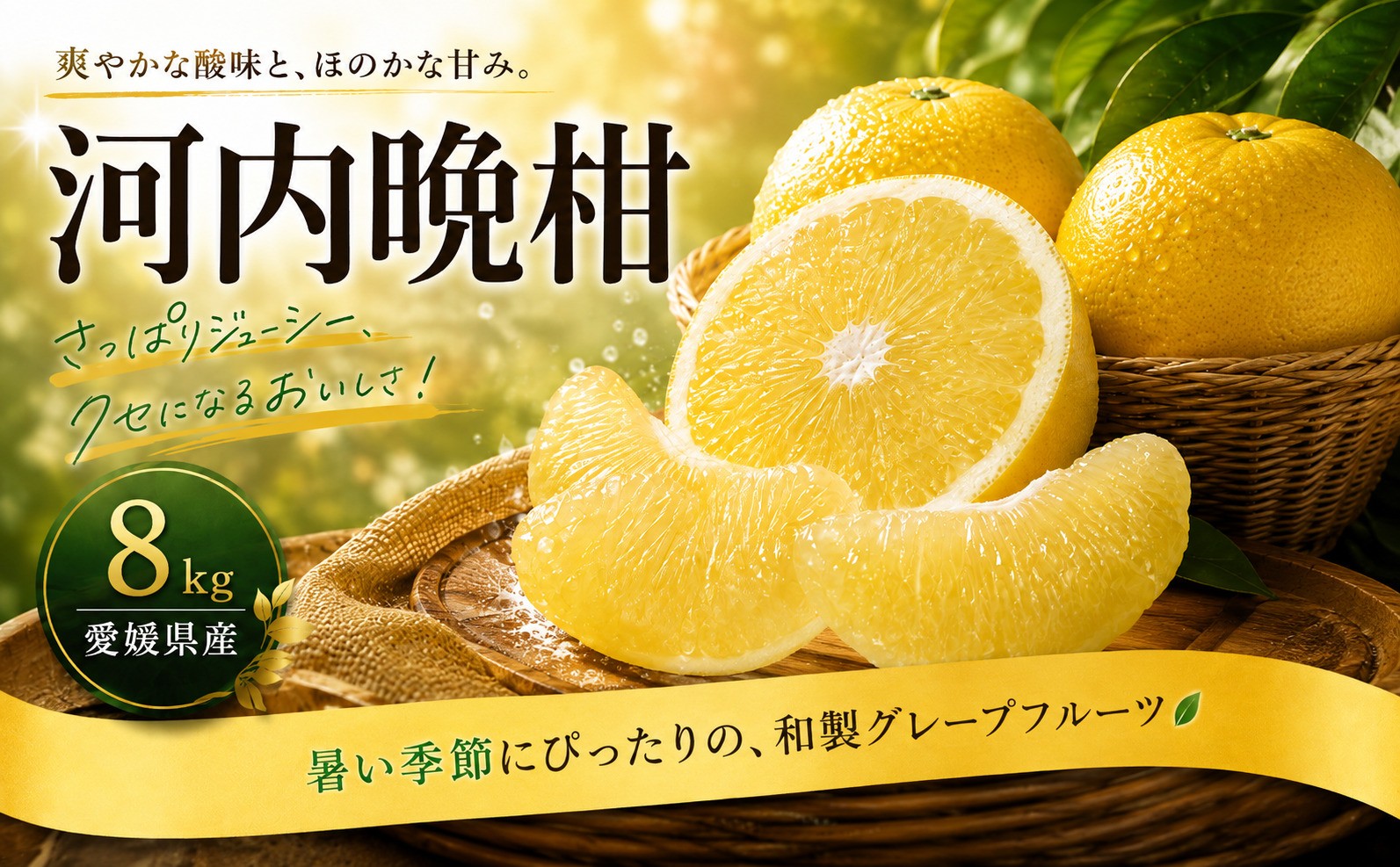 
                  【選ぶならこれ】 和製グレープフルーツ 【河内晩柑】 8kg 愛媛県産 【2027年4月上旬頃から順次発送】 | みかん ミカン mikan 蜜柑 訳ありフルーツ 柑橘 果物 おすすめ お勧め お取り寄せ ギフト 愛媛県 松山市
                