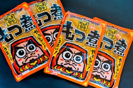 だるま食堂のもつ煮 たっぷり４パックセット（普通味400g×2パック・中辛味400g×2パック）