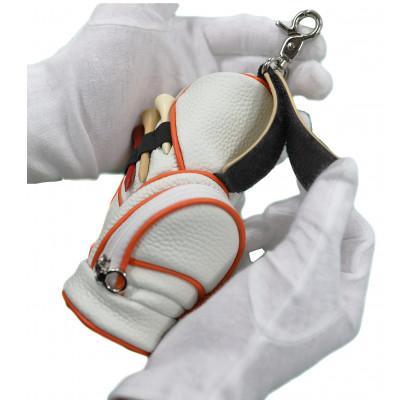 ふるさと納税 香芝市 キャディーバッグ型本革ゴルフボールケース　＜ホワイト＞ |  | 02