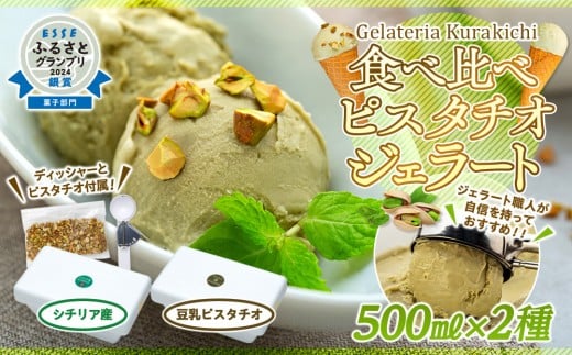 
            【数量限定】ジェラート 500ml×2種 食べ比べ シチリア産 ピスタチオ 豆乳ピスタチオ【大容量 アイス 業務用 セット スイーツ 人気 デザート 冷凍 氷菓子 合計 1リットル 家族 ファミリーサイズ イタリア】
          