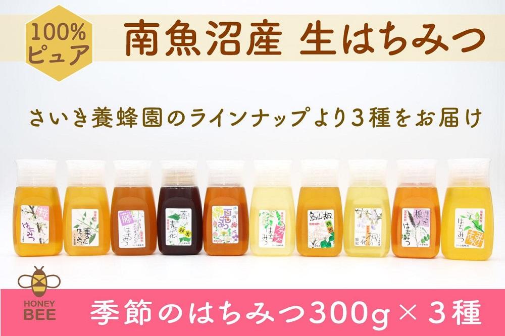 さいき養蜂園　天然ピュア 蜂蜜　季節のはちみつ ３００ｇ×３種 お楽しみセット