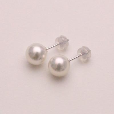 ふるさと納税 長崎市 アコヤ真珠ピアス8.0-8.5mm【K14WG】 |  | 01