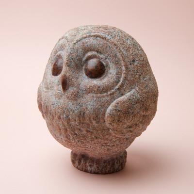 ふるさと納税 取手市 おなかいっぱい福が来る まあるいフクロウ満腹郎(モリフクロウ タイプ)