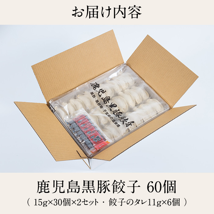 A-109 鹿児島黒豚餃子60個(30個×2)【九面屋】