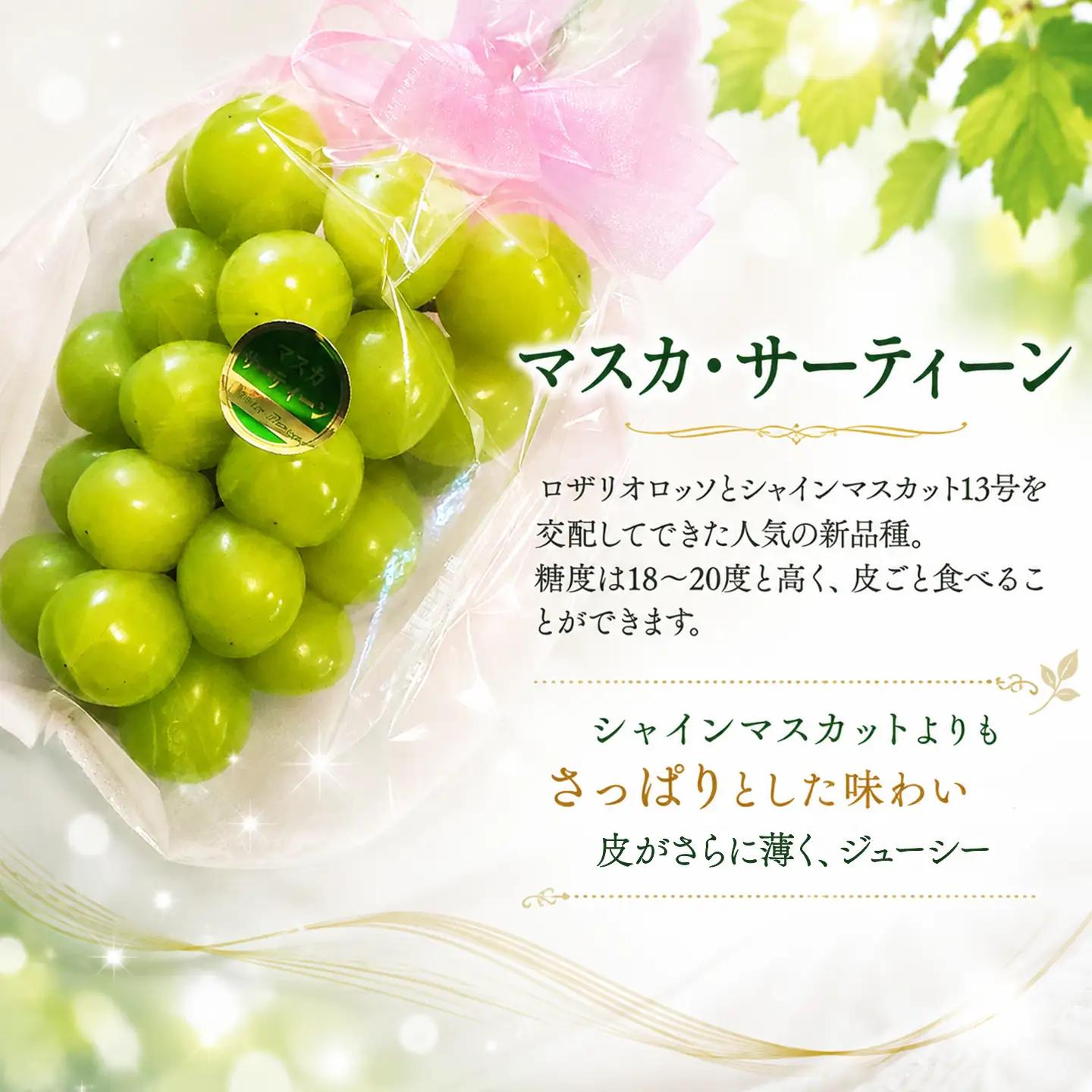 マスカ・サーティーン （1房・約700g）種なしぶどう