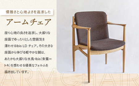【オークヴィレッジ】Ibis LDアームチェア（ダークブラウン）| 飛騨の家具 イス シンプル インテリア 家具 おしゃれ オークヴィレッジ(株) AH315