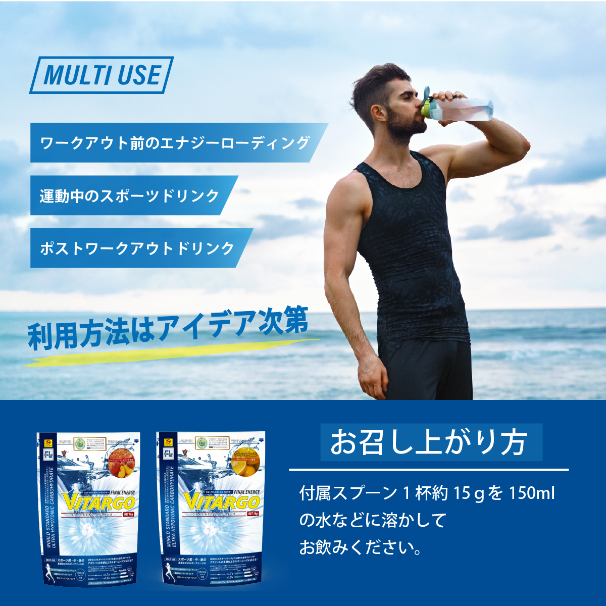 ファイン・ラボ ファイナルエナジーVITARGO® 1㎏ パッションブラッドピーチ風味