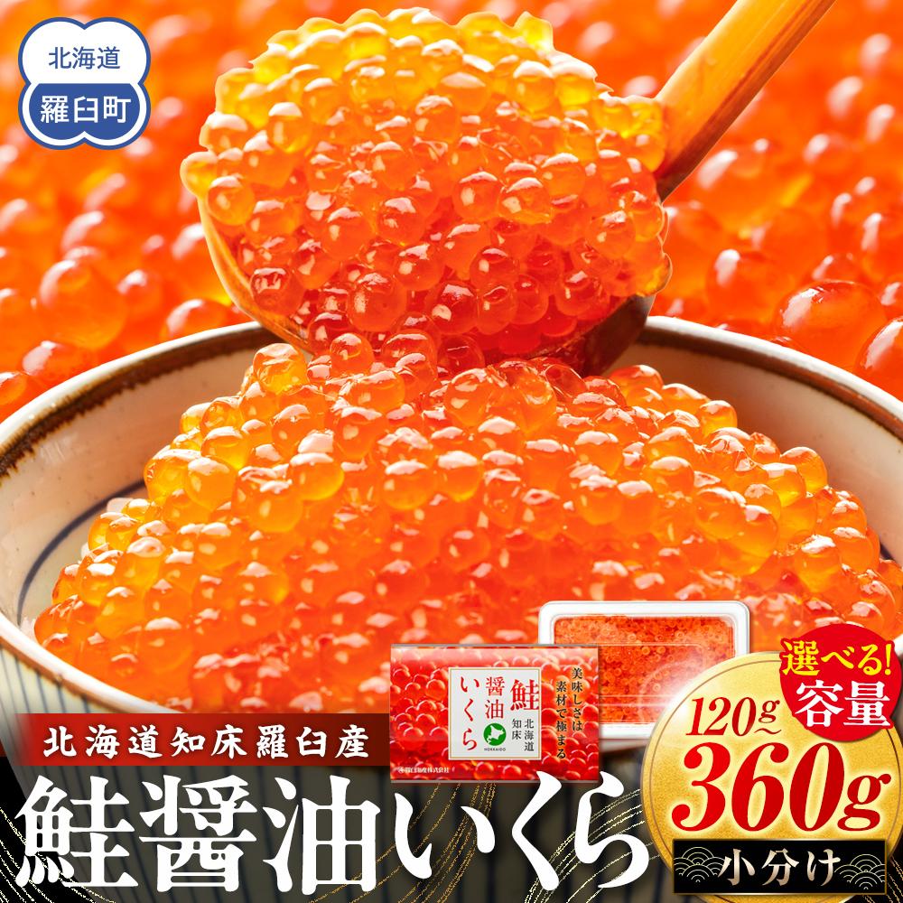 【ふるさと納税】容量 が選べる 北海道知床沖産 鮭醤油いくら 120g 240g 360g 小分け 希少新物！本場「北海道」 ふるさと納税 いくら 醤油漬け 鮭 国産 鮭卵 海鮮 北海道 海産物 冷凍 北海道産 醤油 生産者 支援 応援 選べる容量