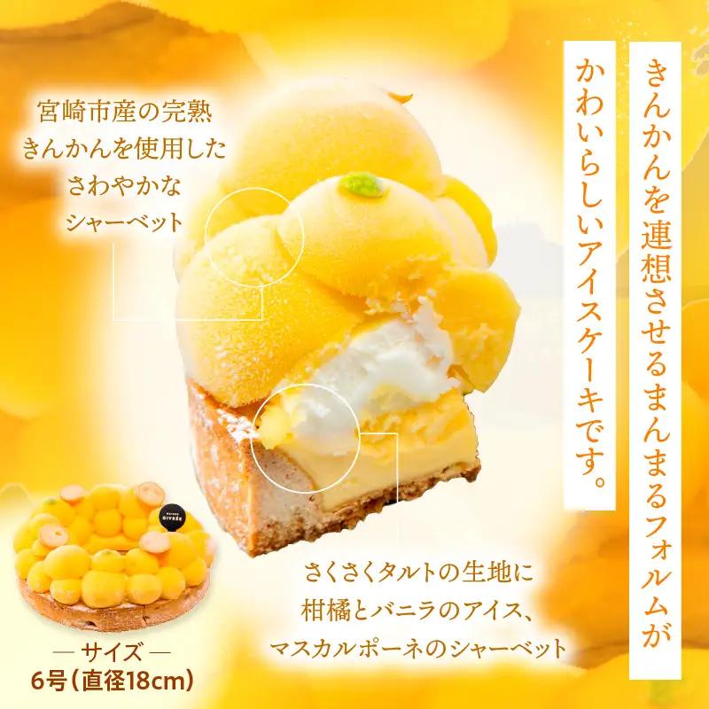 【江森宏之シェフ考案】宮崎市産きんかんのアイスケーキ アイスケーキ 金柑 きんかん