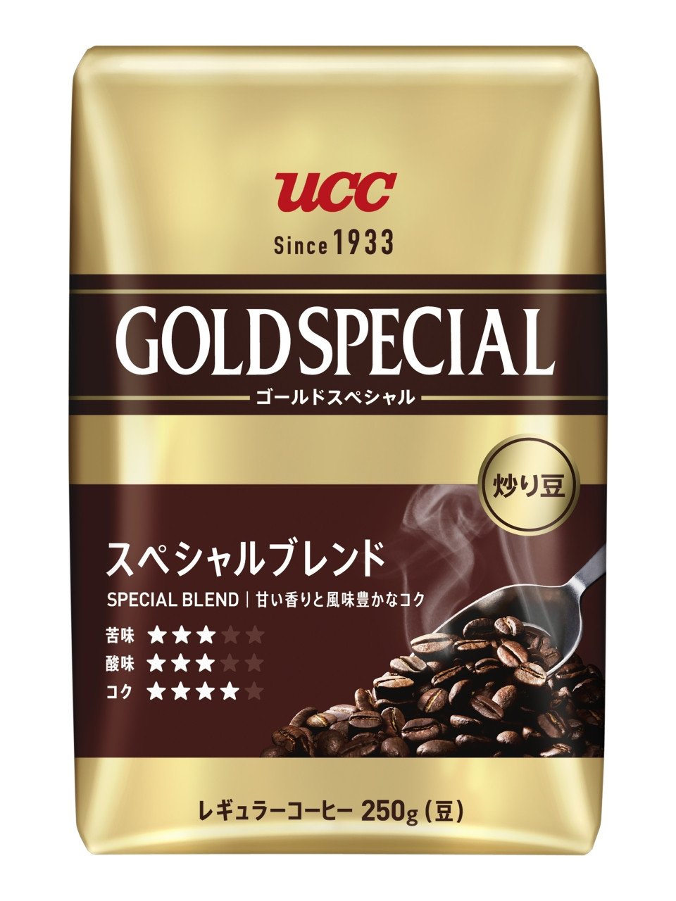 
            UCC コーヒー 炒り豆 GOLDSPECIAL スペシャルブレンド ＆ リッチブレンド 各250g×3個 AP 豆 計6個 レギュラーコーヒー 珈琲 ユーシーシー上島珈琲 富士市 [sf012-019]
          