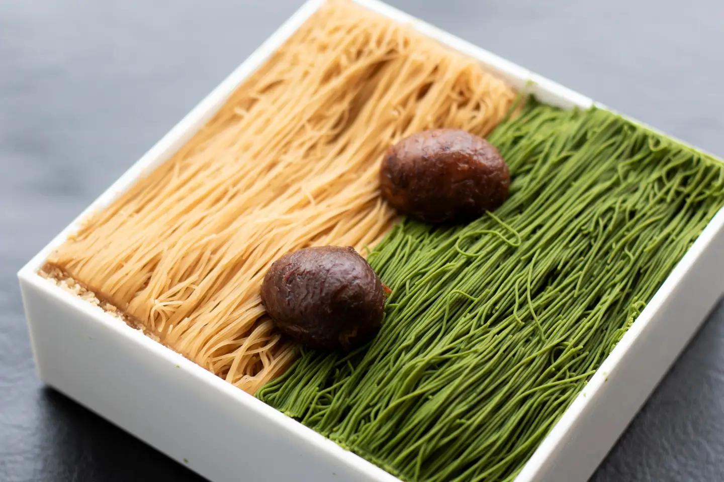 贅沢お重のモンブラン ハーフ【栗×抹茶】1箱 モンブラン