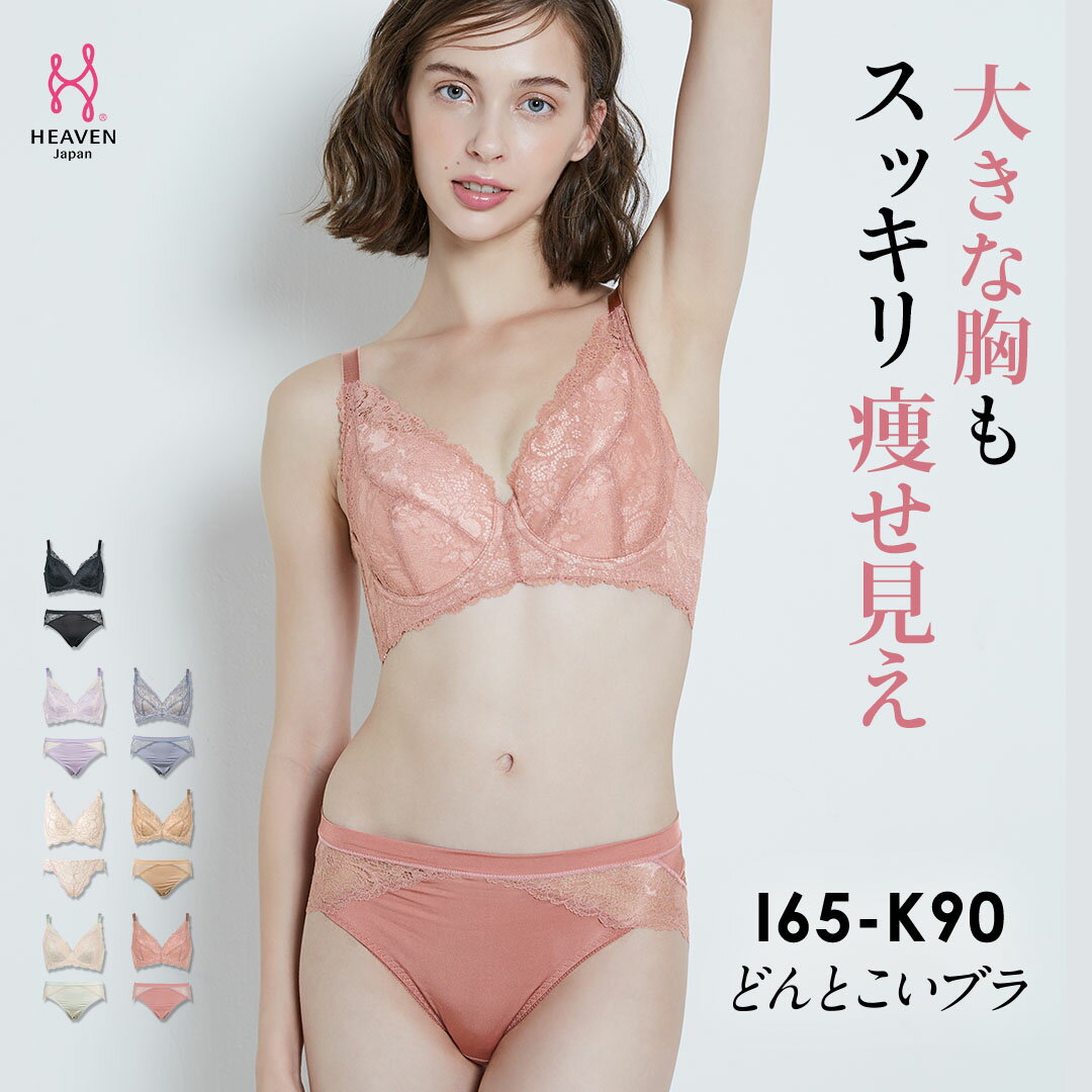 【ふるさと納税】どんとこいブラ ブラ・ショーツSET IJKカップ | バストアップ すっきり 脇高 揺れない スッキリはみ肉 脇肉 | 育乳ブラ ブラジャー 補正下着 バストアップブラ 大きいサイズ HEAVEN Japan ヘブンジャパン