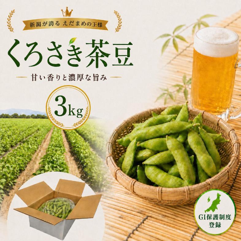 くろさき茶豆3kg  【7月下旬～9月下旬発送】  新潟県黒埼産 
