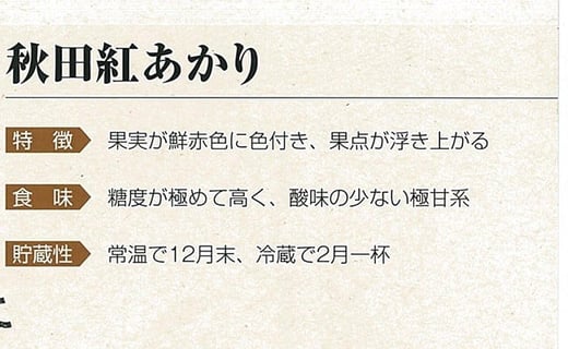 【数量限定・期間限定】75P3409　秋田限定りんご「秋田紅あかり」3kg
