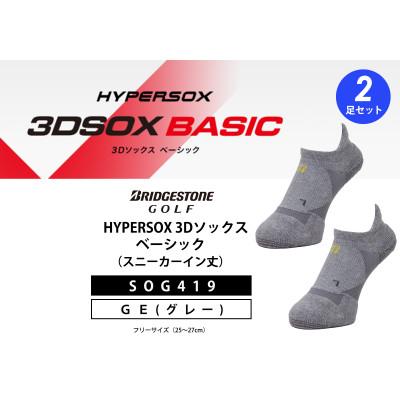 ふるさと納税 松原市 ブリヂストンゴルフ　【シングルX】3Dソックスベーシック2足セットグレースニーカーイン丈SOG419