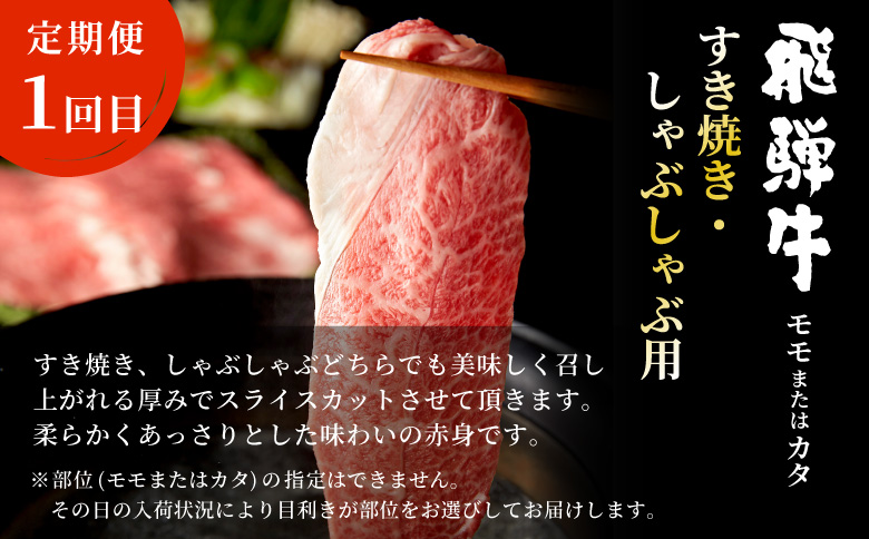 飛騨牛 赤身プレミアム定期便 全3回 すき焼き しゃぶしゃぶ ステーキ 焼肉 BBQ モモ カタ ヒレ 贅沢 贈り物 3ヶ月 定期 おすすめ 人気 飛騨 牛 肉 和牛 黒毛和牛 ブランド牛 養老ミート