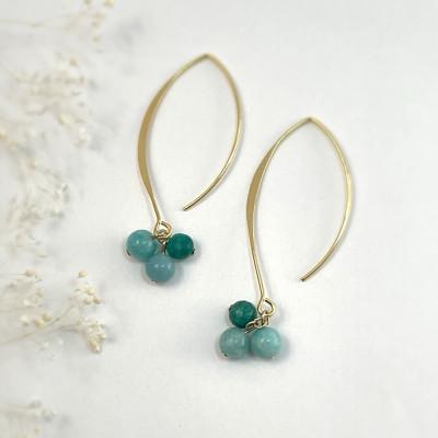 ふるさと納税 長岡京市 14kgfピアス*アマゾナイト |  | 02